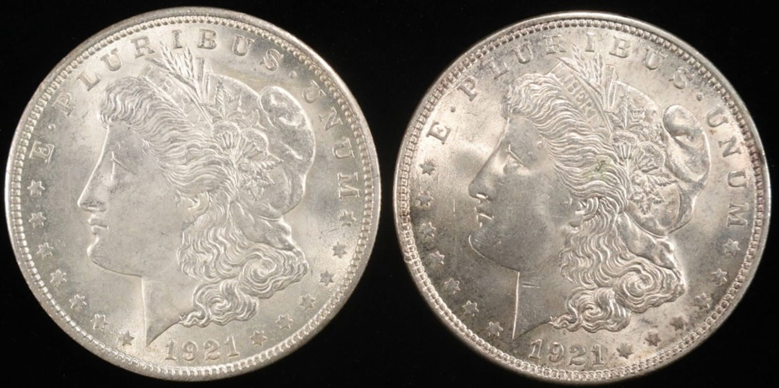 (2) 1921 MORGAN DOLLARS BU (1 of 2)