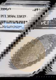 1886-O MORGAN DOLLAR PCI CH/GEM BU DMPL