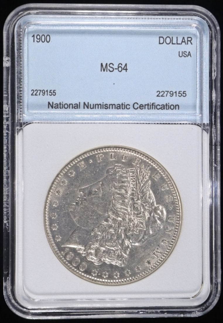 1900 MORGAN DOLLAR NNC CH/GEM BU: CHECK OUT OUR UPCOMING AUCTIONS ESTIMATE $75 - $100.
