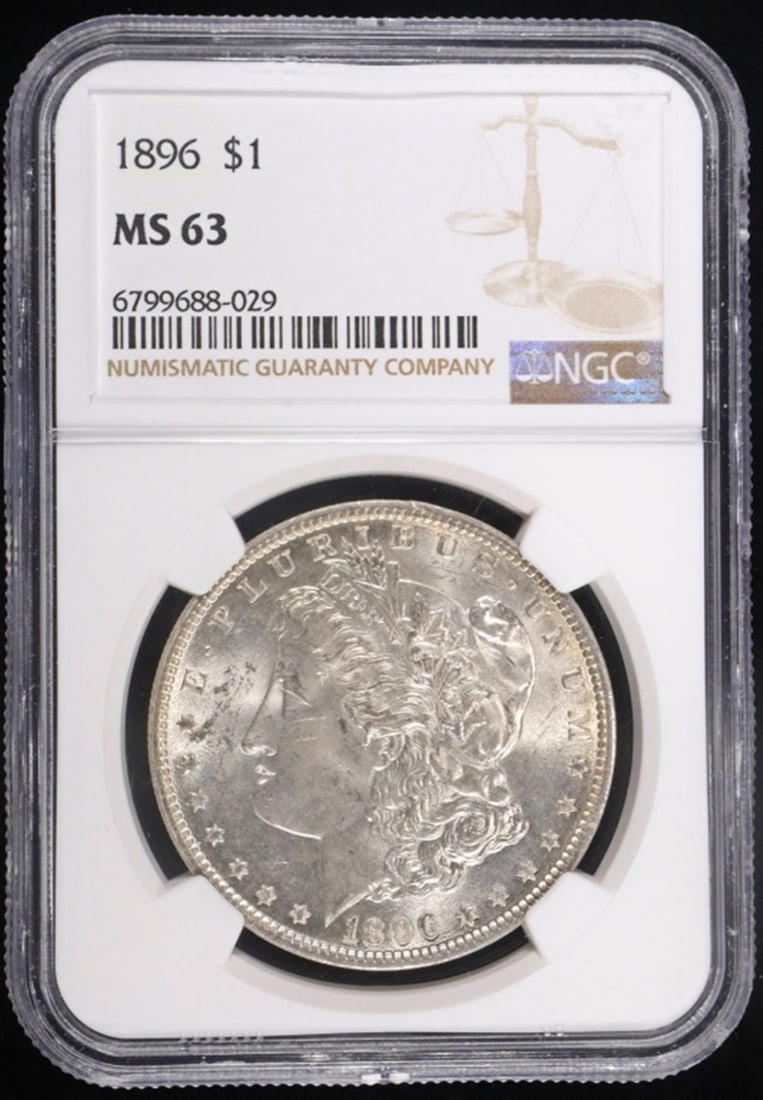 1896 MORGAN DOLLAR NGC MS63 (1 of 4)
