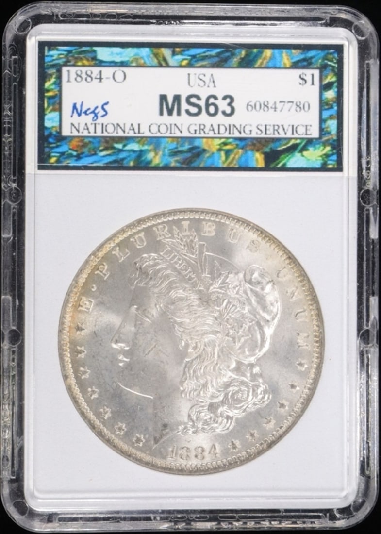 1884-O MORGAN DOLLAR NCGS CH BU: CHECK OUT OUR UPCOMING AUCTIONS ESTIMATE $100 - $130.
