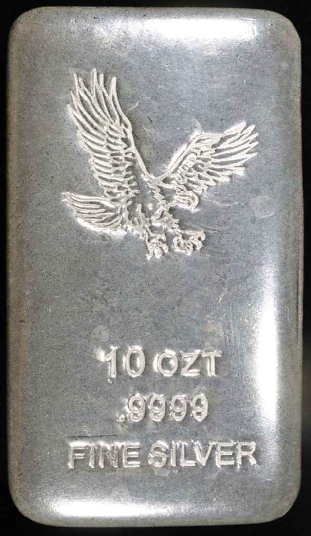 (1) 10 OZ .999 SILVER EAGLE BAR (1 of 2)