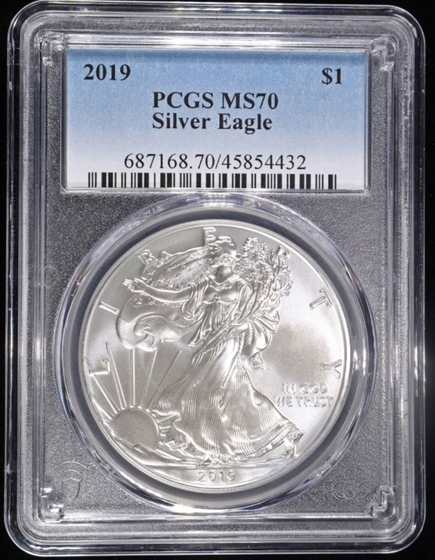 2019 AMERICAN SILVER EAGLE PCGS MS70 (1 of 4)