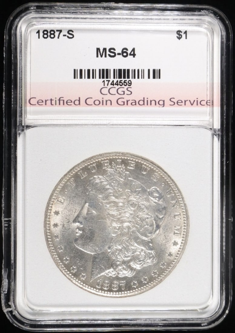 1887-S MORGAN DOLLAR CCGS CH/GEM BU (1 of 4)