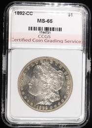 1892-CC MORGAN DOLLAR CCGS GEM BU