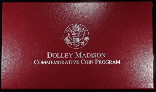 1999 DOLLEY MADISON SILV PR & UNC $1 COMMEM SET: OGP ESTIMATE $120 - $170.