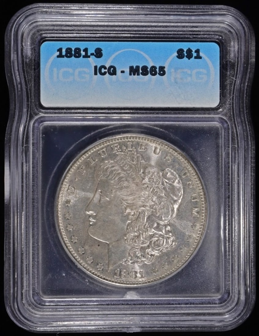 1881-S MORGAN DOLLAR ICG MS65