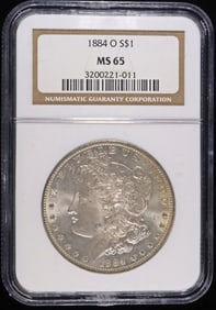 1884-O MORGAN DOLLAR NGC MS65