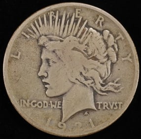 1921 PEACE DOLLAR VG