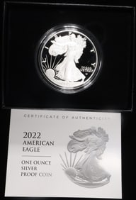 2022-W PROOF AMERICAN SILVER EAGLE OGP