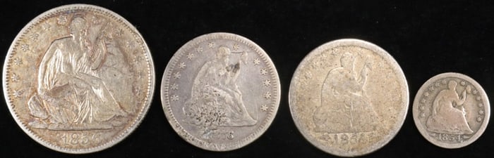 MIXED SEATED LIBERTY LOT