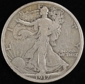 1917-D REV. WALKING LIBERTY HALF FINE