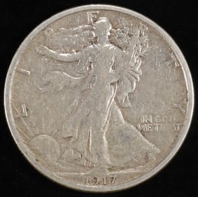 1917-S REV. WALKING LIBERTY HALF VF