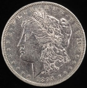 1893 MORGAN DOLLAR CH AU