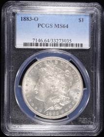 1883-O MORGAN DOLLAR PCGS MS64