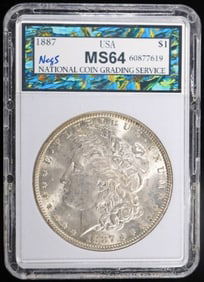 1887 MORGAN DOLLAR NCGS CH/GEM BU