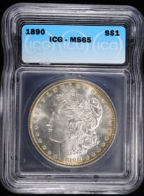 1890 MORGAN DOLLAR ICG MS65