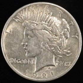 1921 PEACE DOLLAR AU/BU