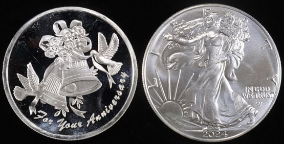 1 OZ .999 SILV 2024 ANNIVERSARY & 2024 ASE