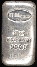 (1) 5 OZ .999 SILVER ITALPREZIOSI BAR