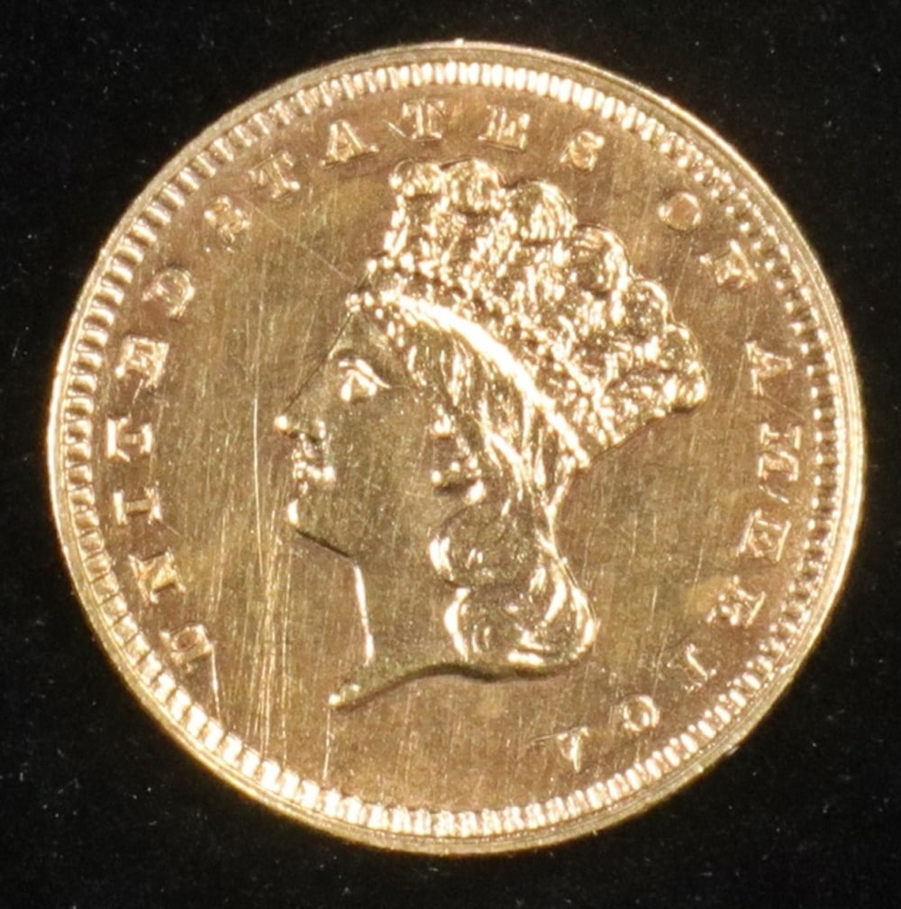 1862 $1 T-3 GOLD BU (1 of 2)