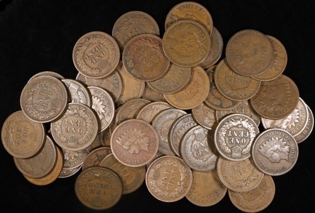 (50) MIXED DATES INDIAN CENTS (1 of 2)