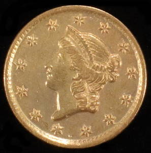 1953-D $1 GOLD T-1 BU, LIGHT OLD CLEANING