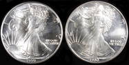 (2) 1990 AMERICAN SILVER EAGLES