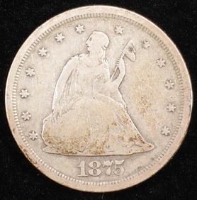 1875-S TWENTY CENT PIECE VG