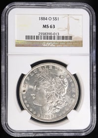 1884-O MORGAN DOLLAR NGC MS63