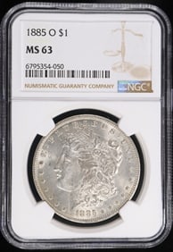 1885-O MORGAN DOLLAR NGC MS63