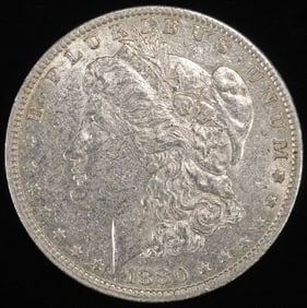1880-O MORGAN DOLLAR AU