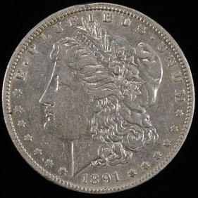 1891-O MORGAN DOLLAR AU