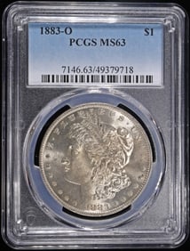 1883-O MORGAN DOLLAR PCGS MS63