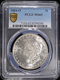 1884-O MORGAN DOLLAR PCGS MS-65