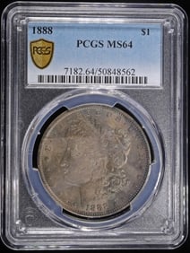 1888 MORGAN DOLLAR PCGS MS-64