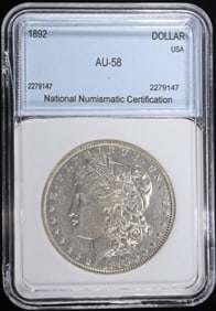 1892 MORGAN DOLLAR NNC AU/BU