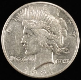 1921 PEACE DOLLAR AU/BU
