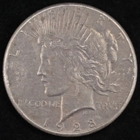 1928 PEACE DOLLAR AU