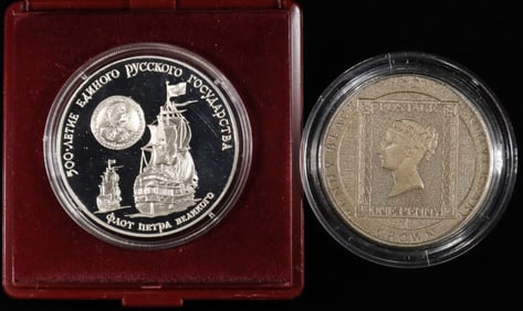 1990 SILV COMMEM & 1990 PR SILV COMMEM