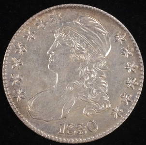 1830 CAPPED BUST HALF DOLLAR CH/GEM BU