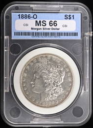 1886-O MORGAN DOLLAR CSI SUPERB GEM BU