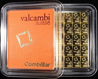 (50) 1g GOLD VALCAMBI SUISSEE COMBIBAR