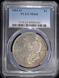 1884-O MORGAN DOLLAR PCGS MS65: CHECK OUT OUR UPCOMING AUCTIONS ESTIMATE $200 - $250.