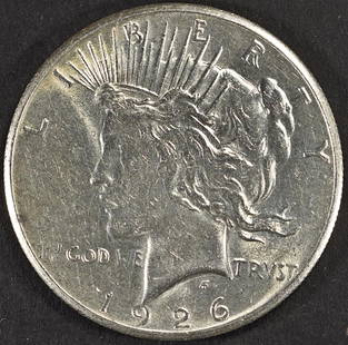 1926 PEACE DOLLAR BU: CHECK OUT OUR UPCOMING AUCTIONS ESTIMATE $100 - $130.