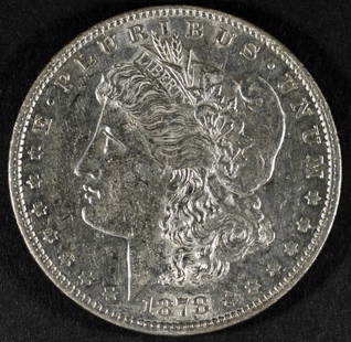 1878 7TF REV 79 MORGAN DOLLAR BU: ESTIMATE $100 - $120.