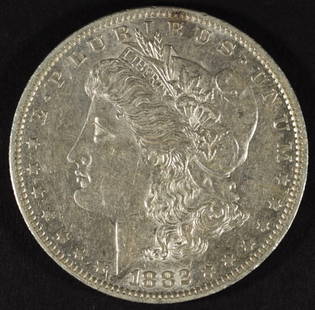 1882-O/S MORGAN DOLLAR AU: ESTIMATE $130 - $150.