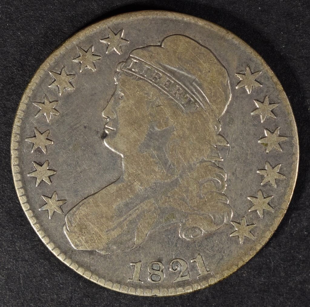 1821 BUST HALF DOLLAR FINE (1 of 2)