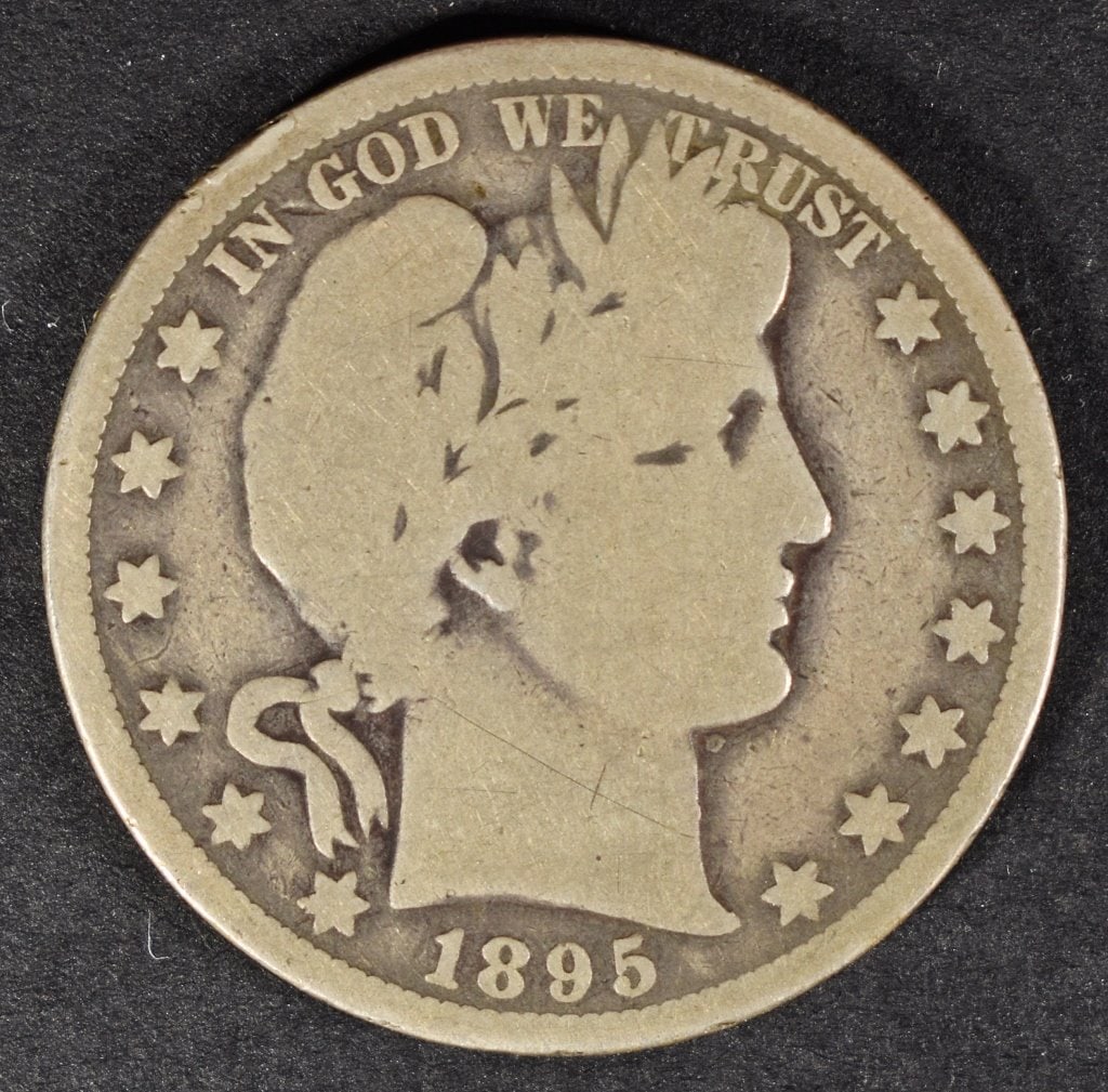 1895-O BARBER HALF DOLLAR GOOD (1 of 2)