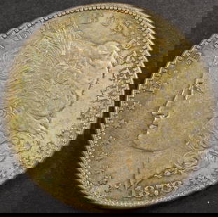 1878 7 TF REV 78 MORGAN DOLLAR BU TONED: BID WITH SILVER CITY AUCTIONS ESTIMATE $130 - $150.